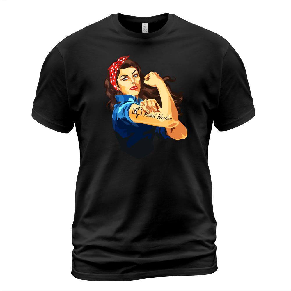 Postal Worker Frontline Workers Nurse Strong Rosie Riveter T-Shirt Unisex