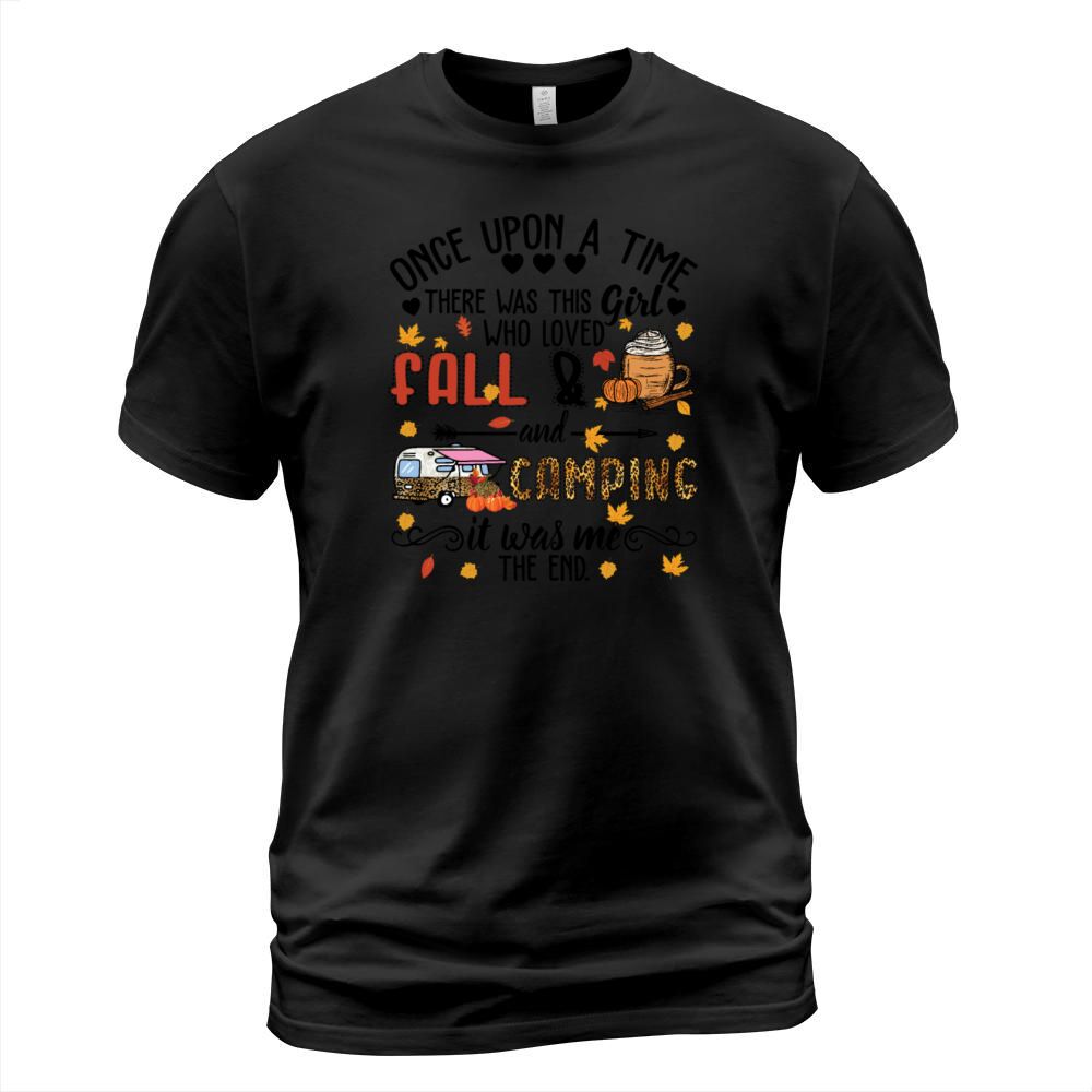 There Was This Girl Who Loved Fall And Camping T-Shirt Unisex