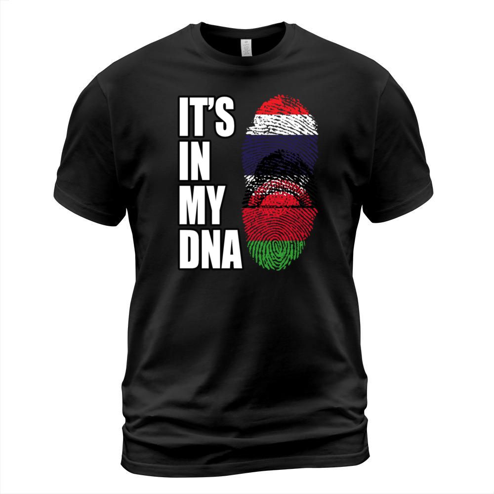 Thai And Malawian Vintage Heritage DNA Flag T-Shirt Unisex