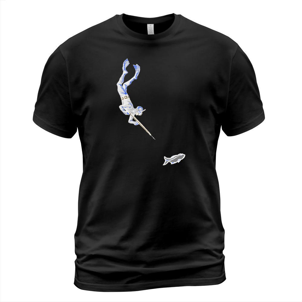 Vintage Spearfishing Diver with Speargun and Fish T-Shirt Unisex