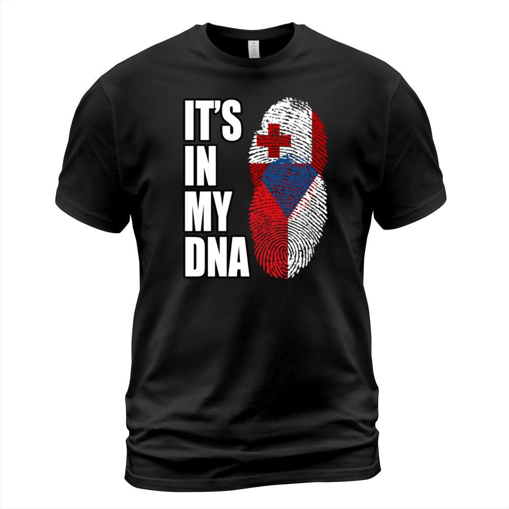 Tongan And Czech Mix Heritage DNA Flag T-Shirt Unisex