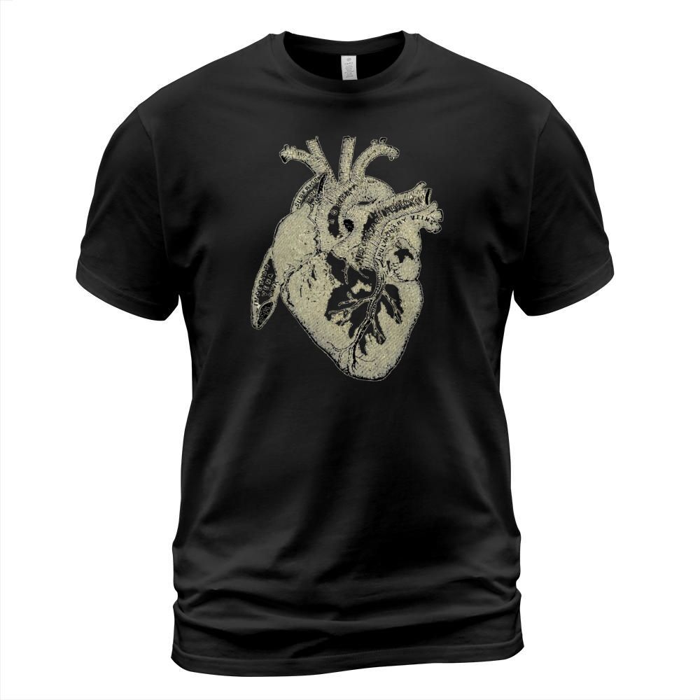 Vintage Cardiology Heart Gray Anatomy Circulation T-Shirt T-Shirt Unisex