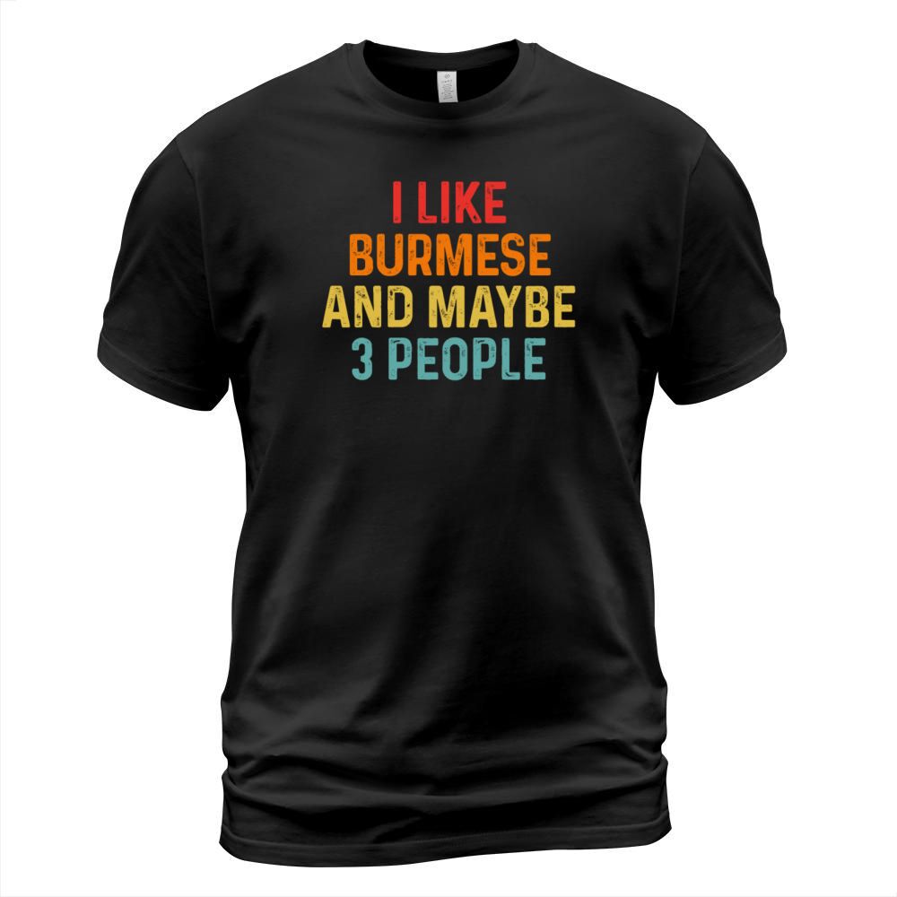 I Like Burmese And Maybe 3 People Retro Vintage T-Shirt Unisex