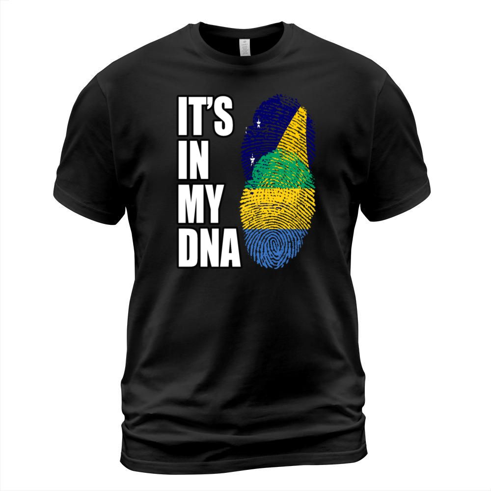 Tokelauan And Gabonese Mix Heritage DNA Flag T-Shirt Unisex