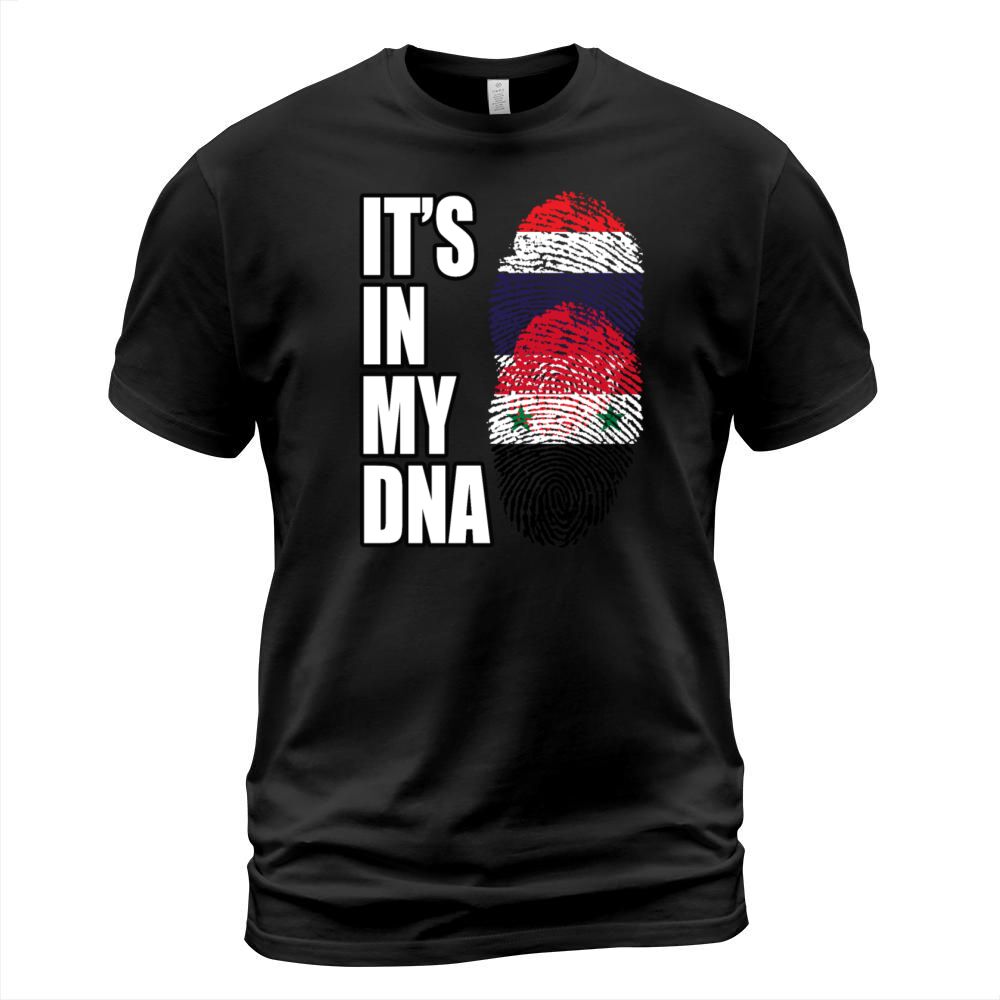 Thai And Syrian Vintage Heritage DNA Flag T-Shirt Unisex