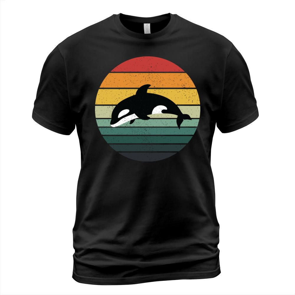 Orca Vintage Retro Art Killer Whale T-Shirt Unisex