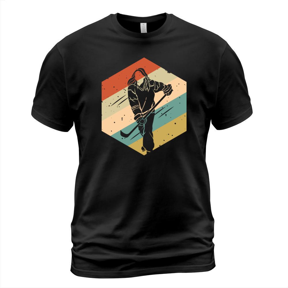 Retro Vintage Ice Hockey Women Girls T-Shirt Unisex