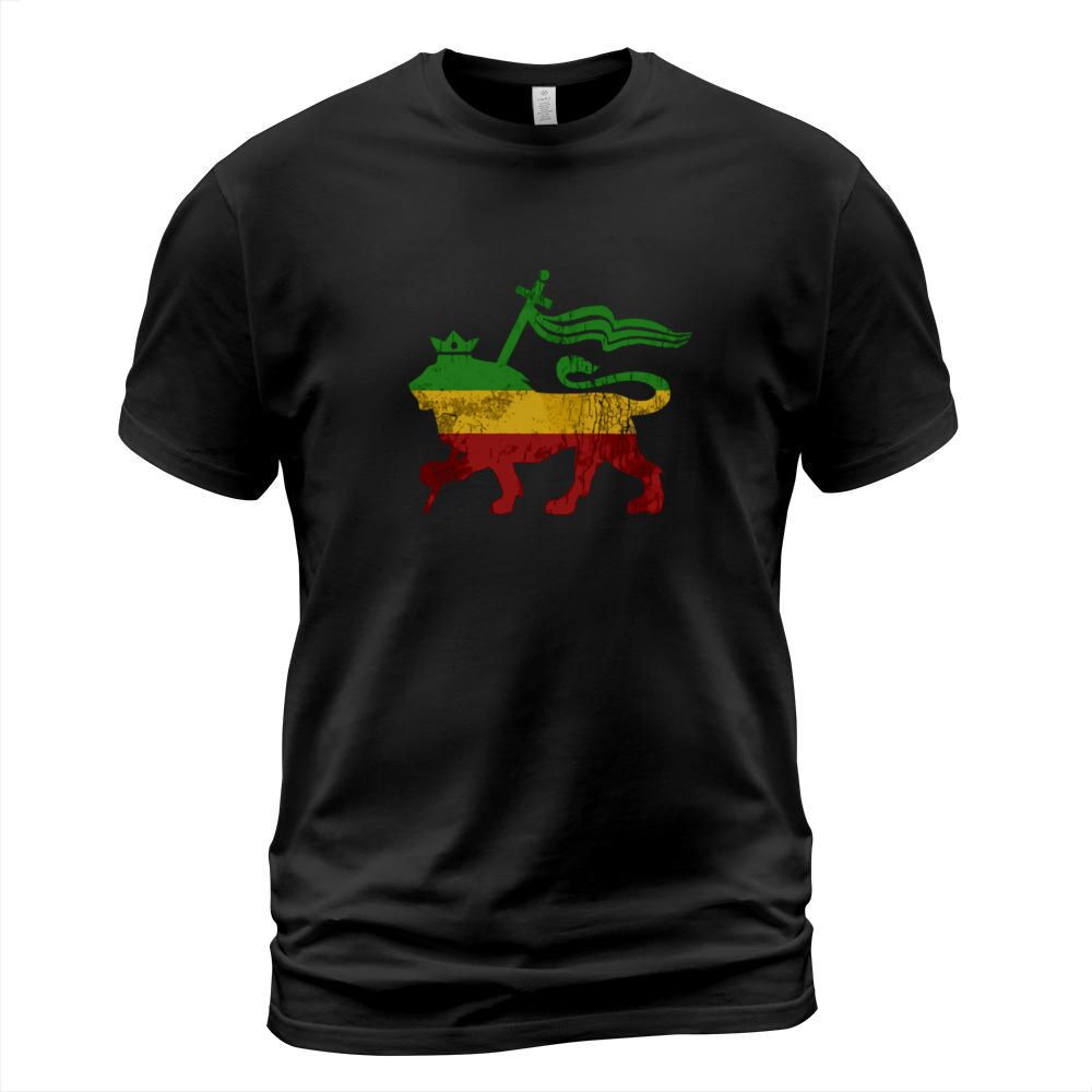 Tee-shirt Tee shirt Vintage Lion Of Judah Rasta Reggae de la Jamaïque Roots T-Shirt Unisex
