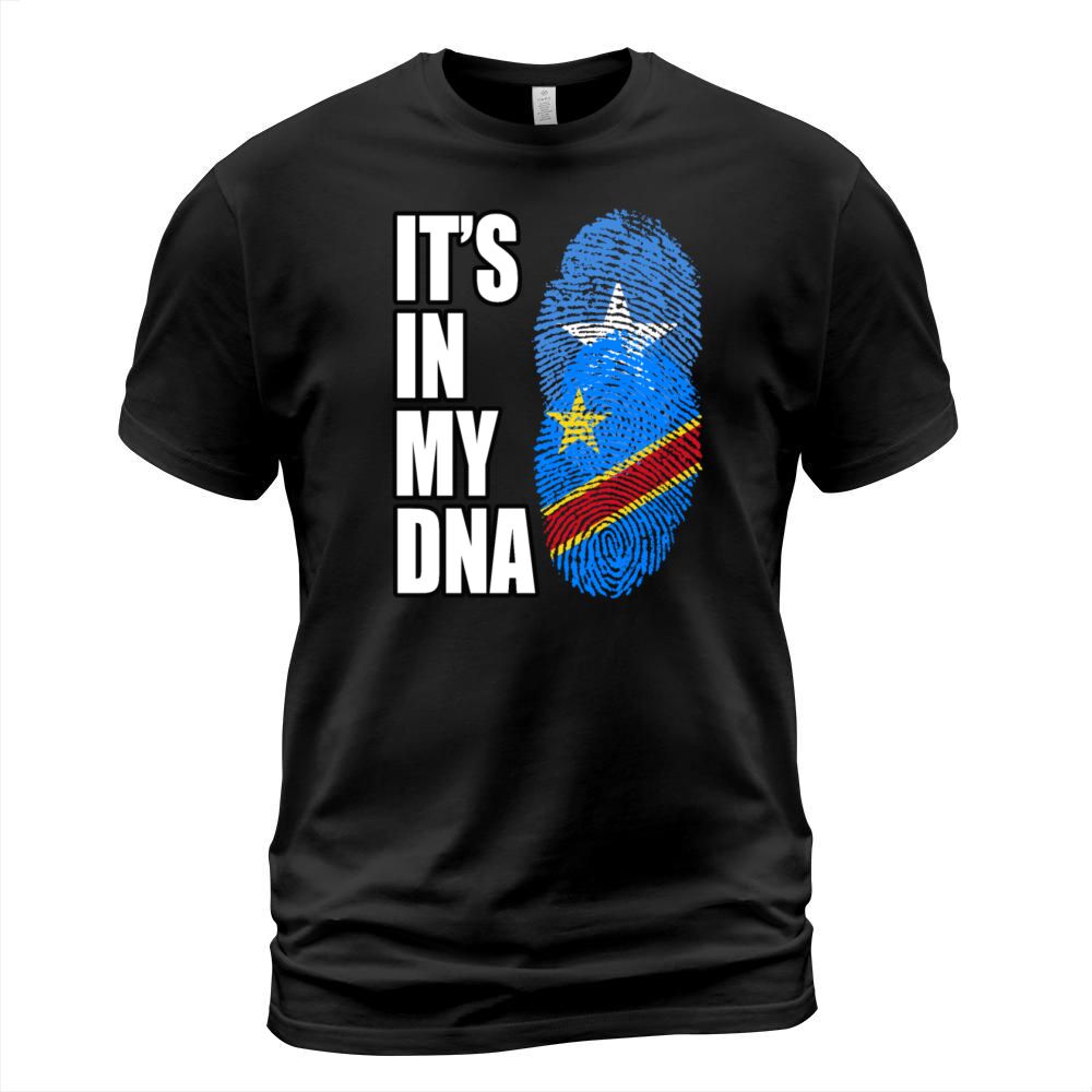 Somali And Congolese Vintage Heritage DNA Flag T-Shirt Unisex