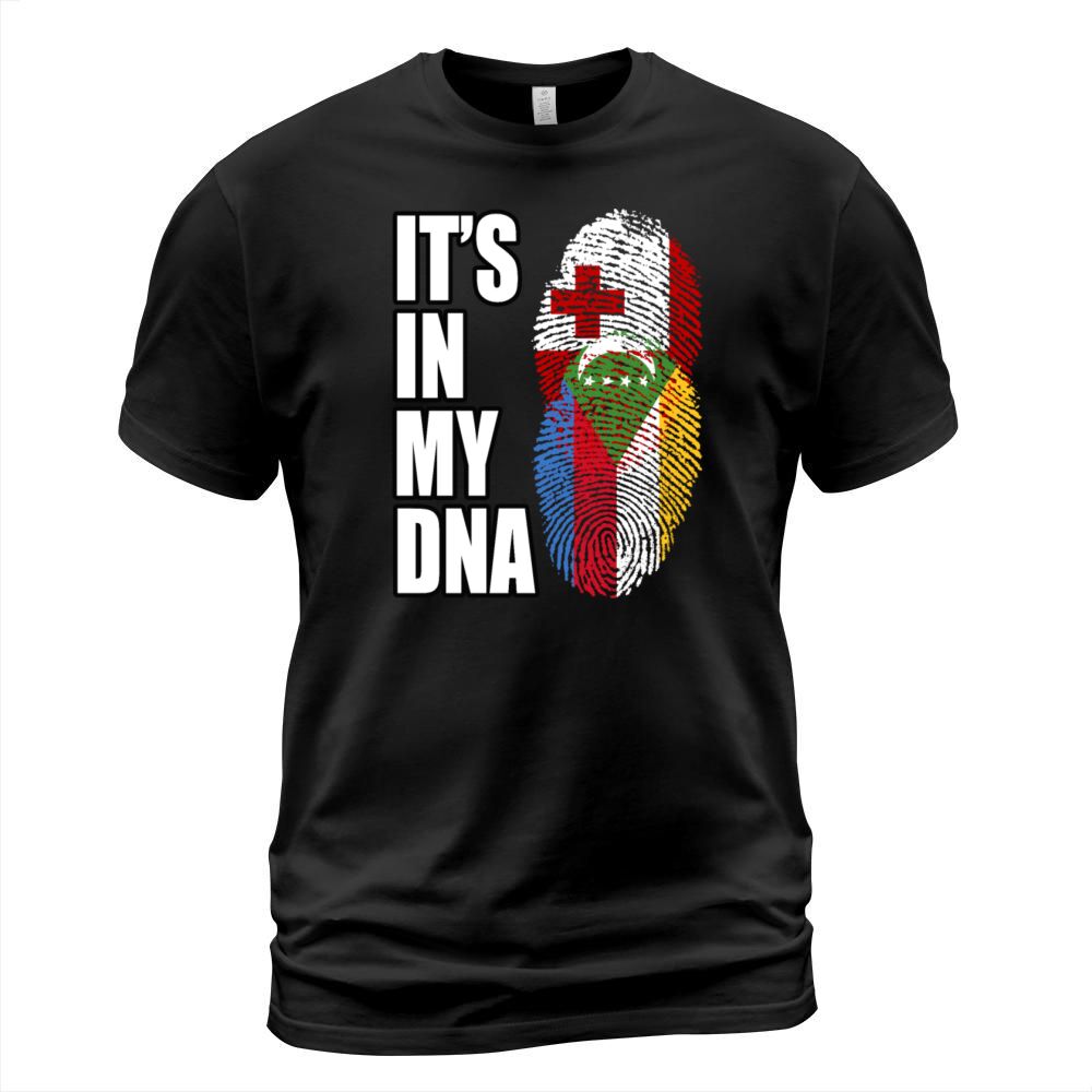 Tongan And Comoran Mix Heritage DNA Flag T-Shirt Unisex