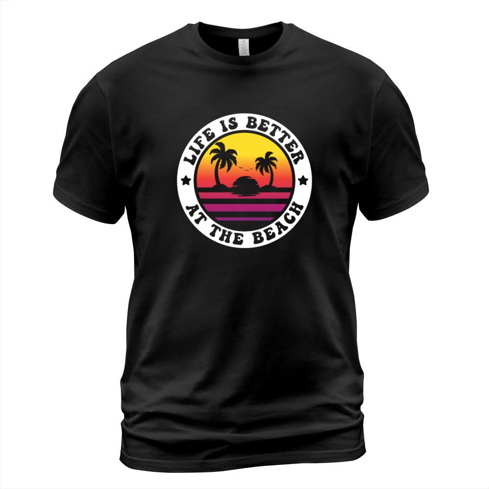 Life is Better at the Beach Vintage Retro Sunset T-Shirt Unisex