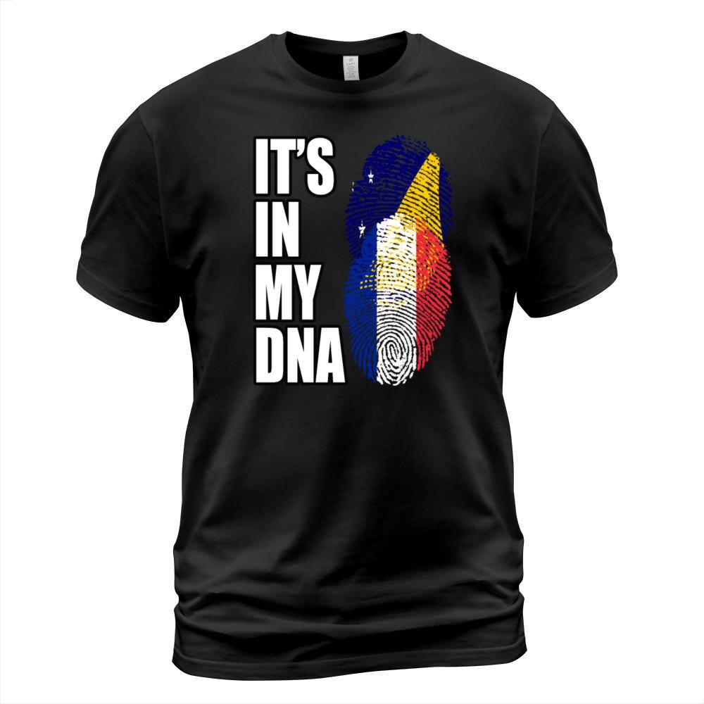 Tokelauan And French Mix Heritage DNA Flag T-Shirt Unisex