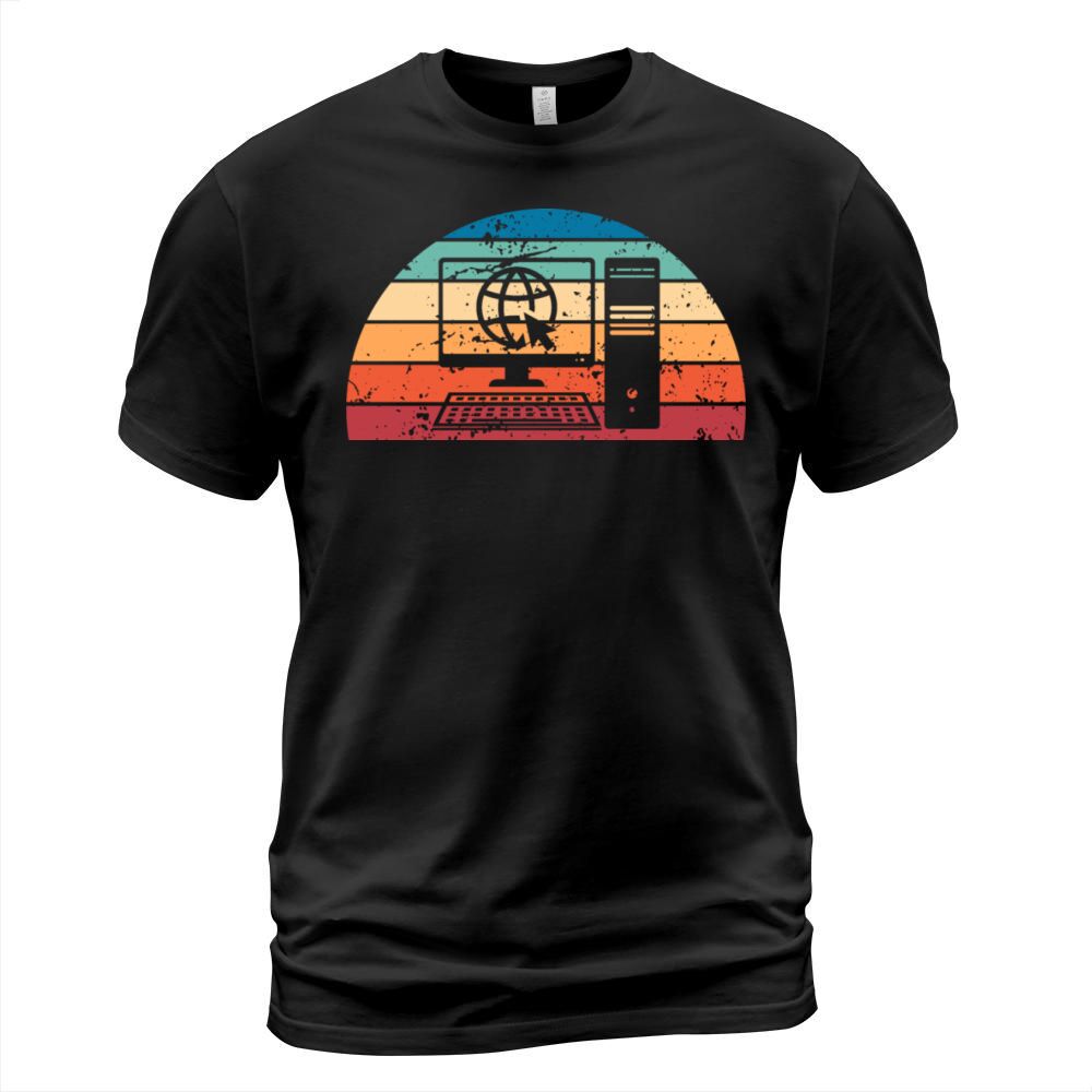 Retro Web Design Sunset Vintage programming T-Shirt Unisex