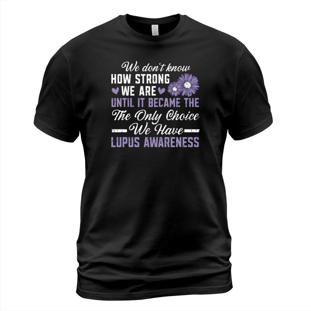 Lupus Awareness Purple Ribbon Autoimmune Disease T-Shirt Unisex