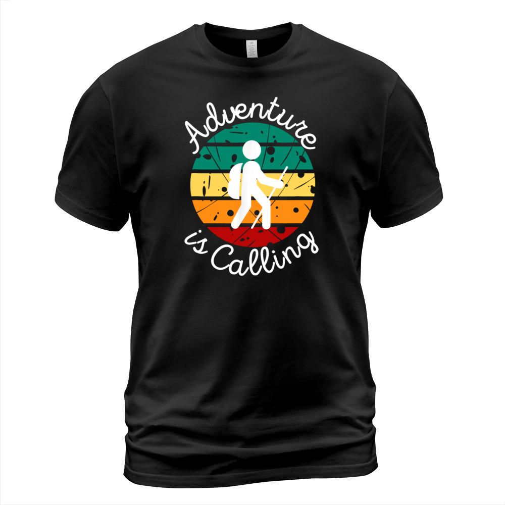 Hiker Nature Adventure is Calling Vintage Sunset T-Shirt Unisex
