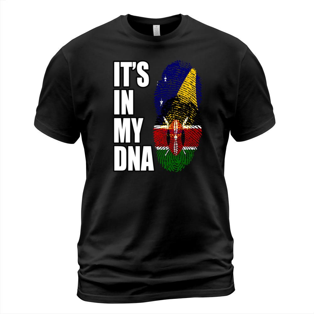 Tokelauan And Kenyan Mix Heritage DNA Flag T-Shirt Unisex