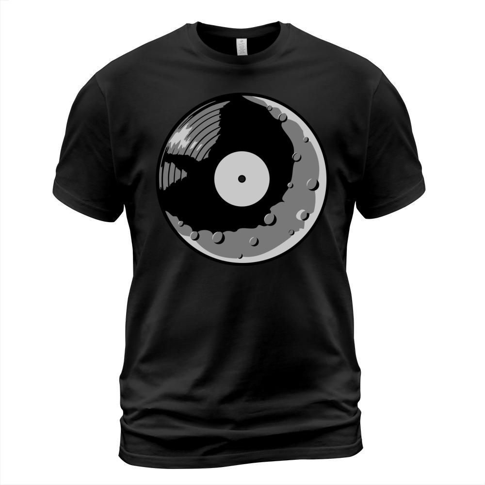 moon vinyl record music T-Shirt Unisex