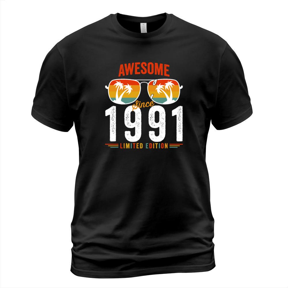 Awesome Since 1991 Birthday Retro Vintage 31 32 Ye T-Shirt Unisex