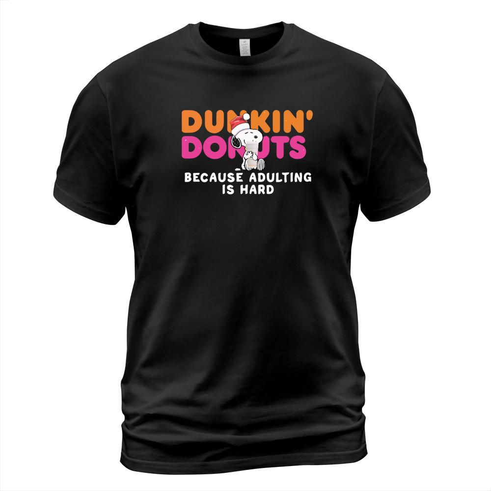 Snoopy Dunkin Donuts coffee because adulting is hard shirt T-Shirt Unisex