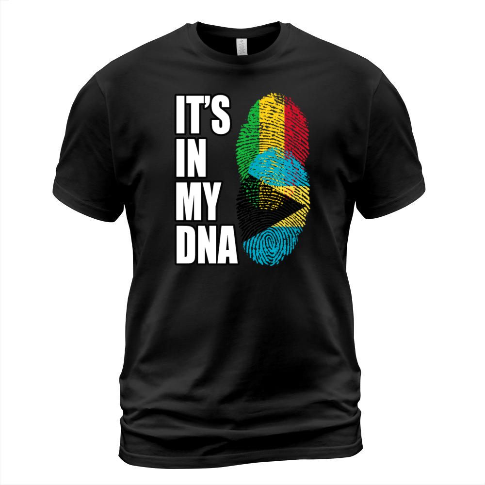 Malian And Bahamian Mix Heritage DNA Flag T-Shirt Unisex