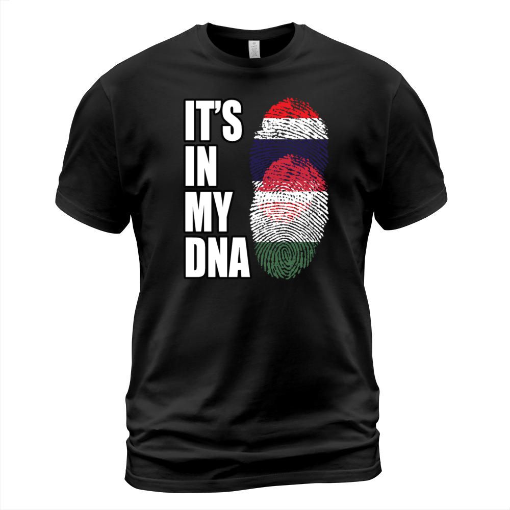 Thai And Hungarian Vintage Heritage DNA Flag T-Shirt Unisex