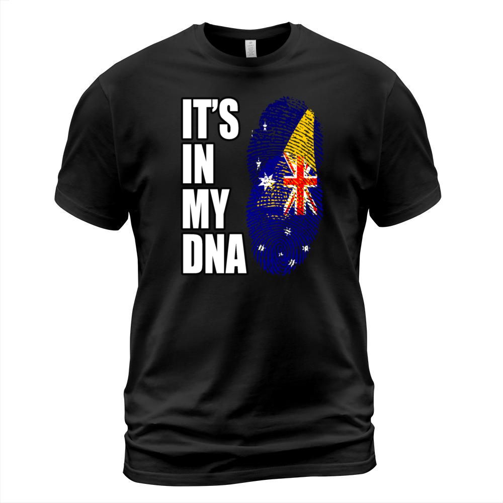 Tokelauan And Australian Mix Heritage DNA Flag T-Shirt Unisex