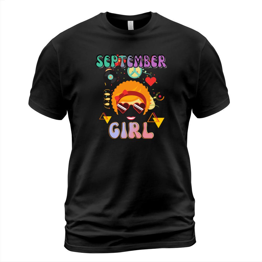 Retro September Girl Vintage Design T-Shirt Unisex