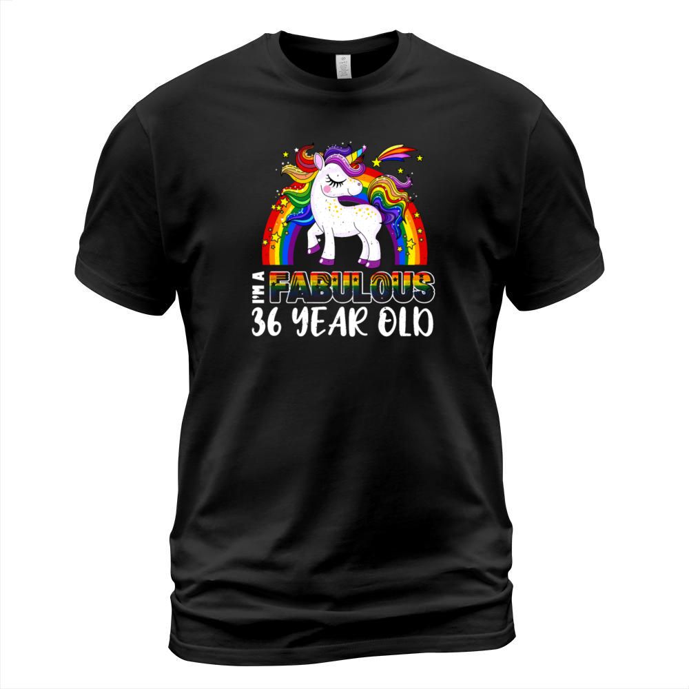 Unicorn Age 36 Years Gay Pride LGBT Pride Month T-Shirt Unisex