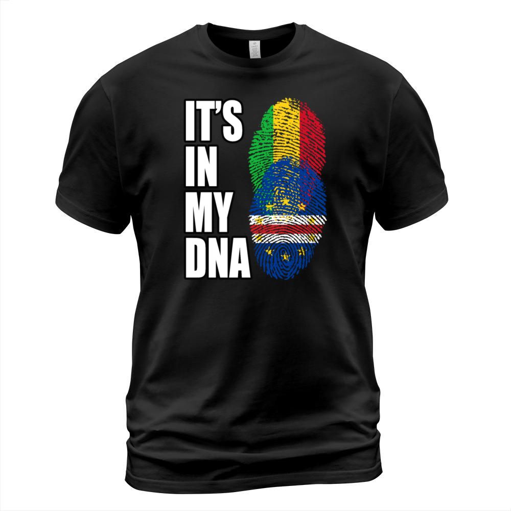 Malian And Cabo Verdean Mix Heritage DNA Flag T-Shirt Unisex