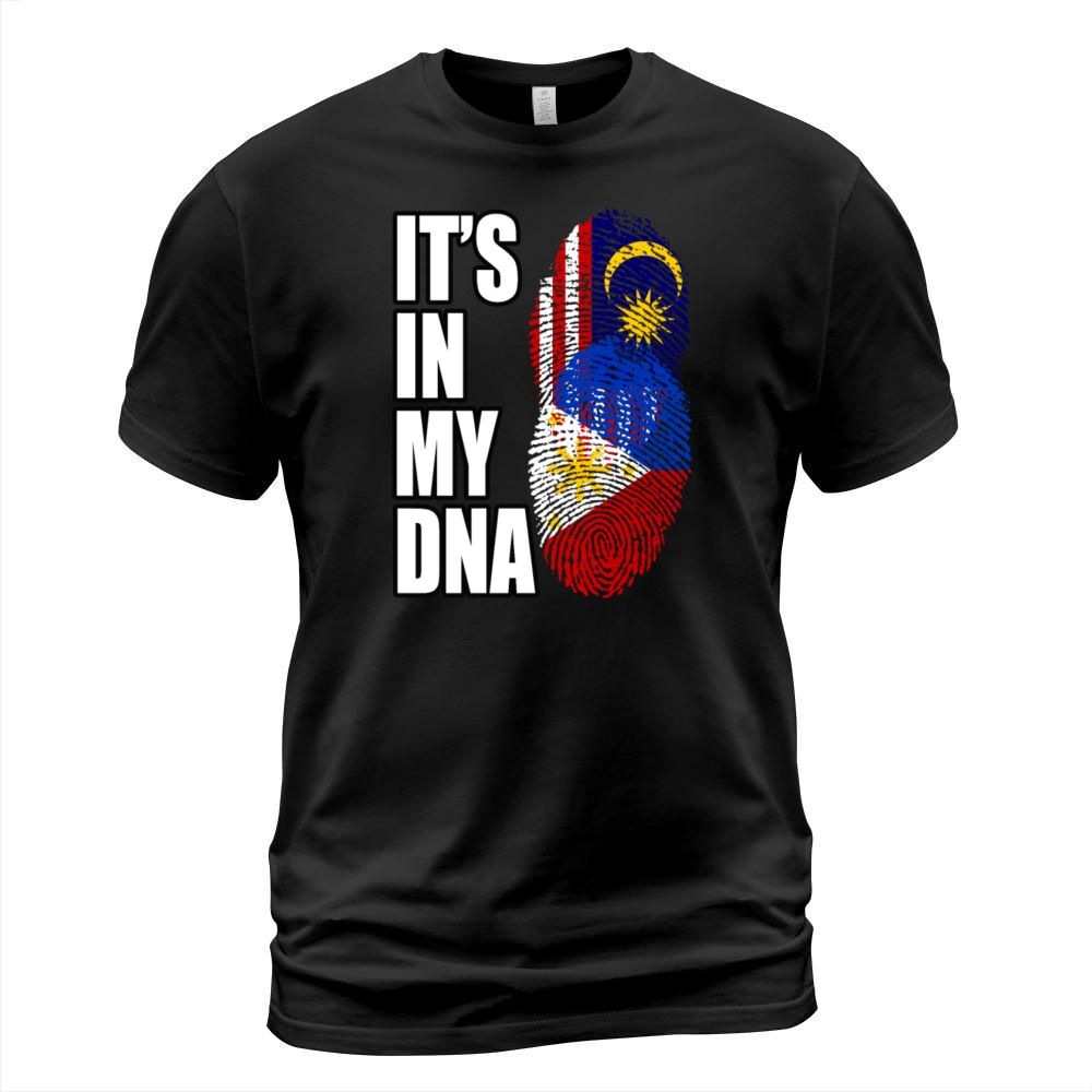 Malaysian And Filipino Mix Heritage DNA Flag T-Shirt Unisex