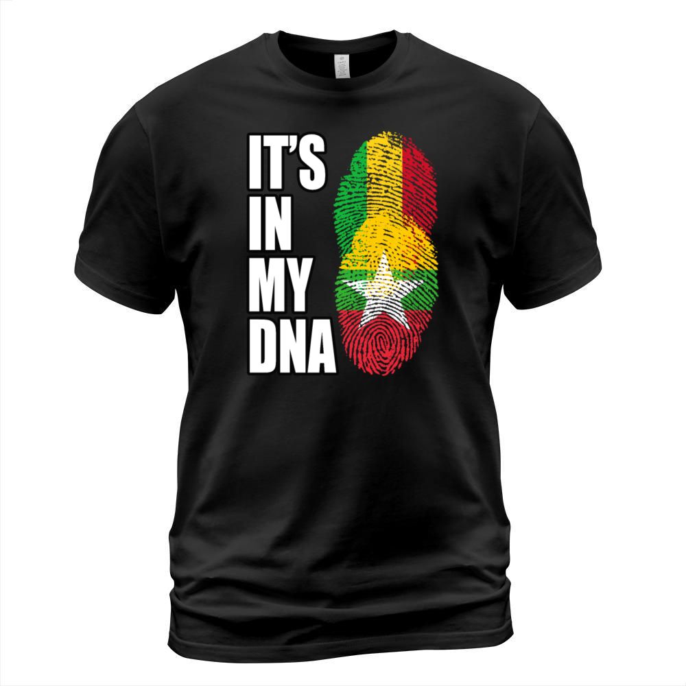 Malian And Burmese Mix Heritage DNA Flag T-Shirt Unisex
