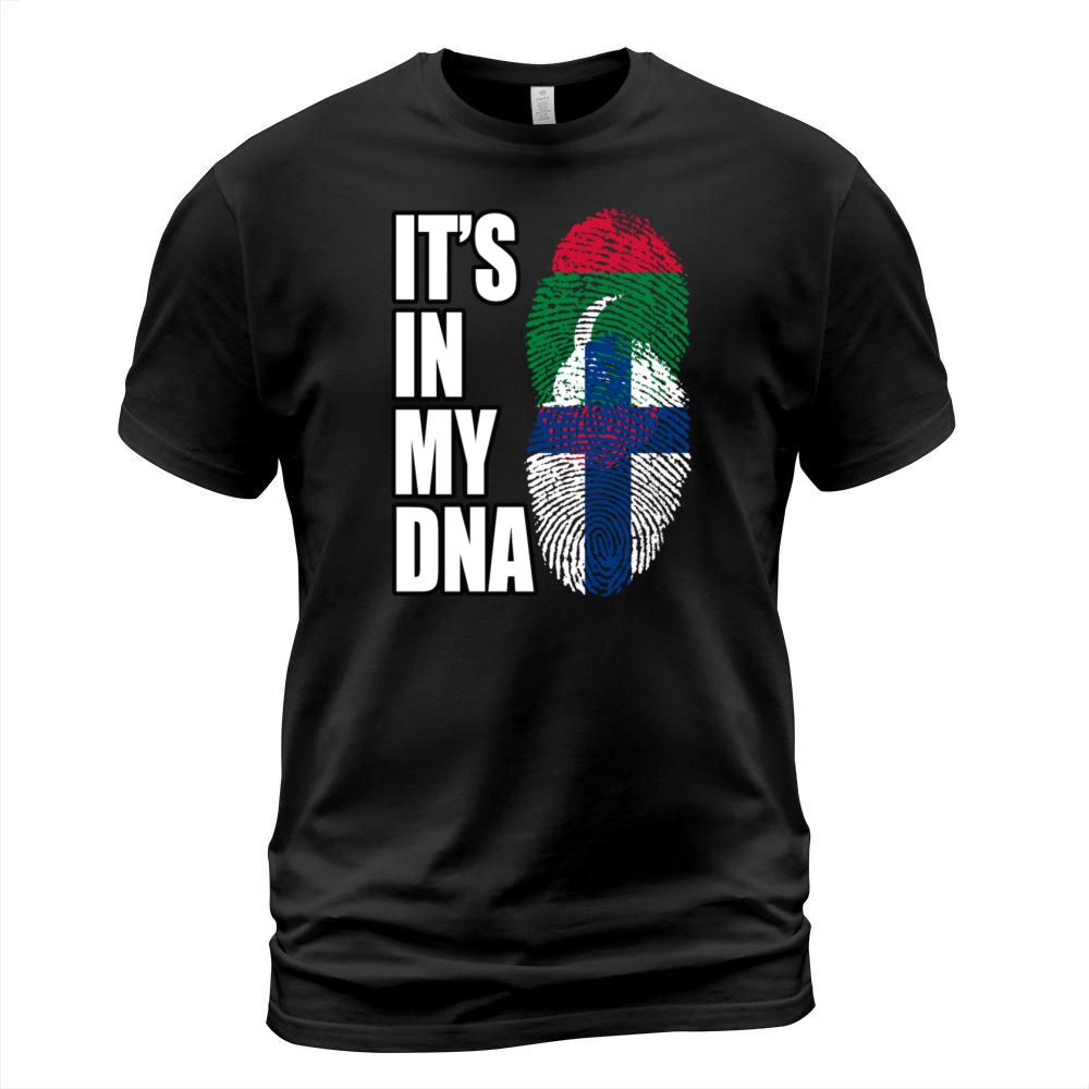 Maldivian And Finland Mix Heritage DNA Flag T-Shirt Unisex