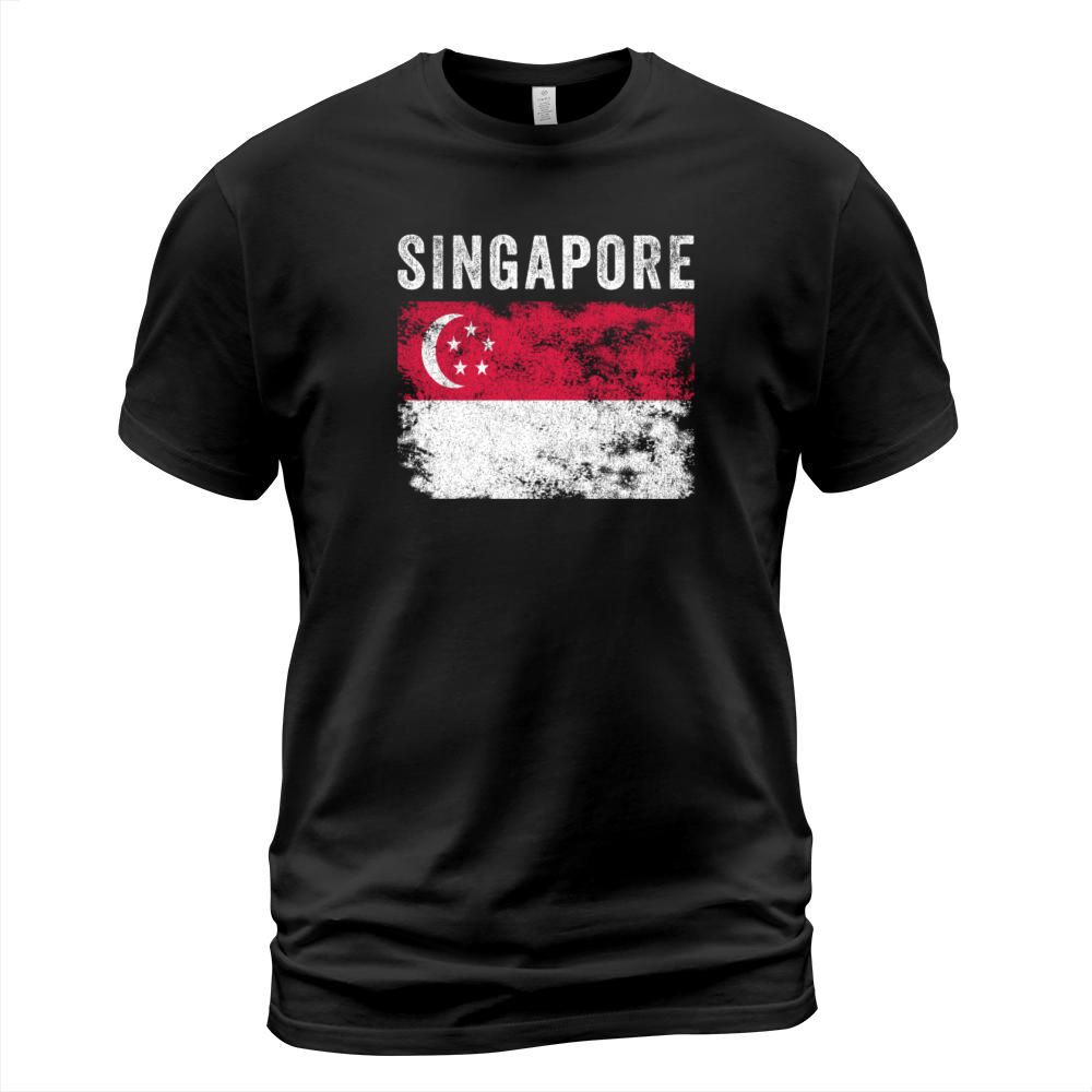 Singapore Flag Vintage Singaporean Flag T-Shirt Unisex
