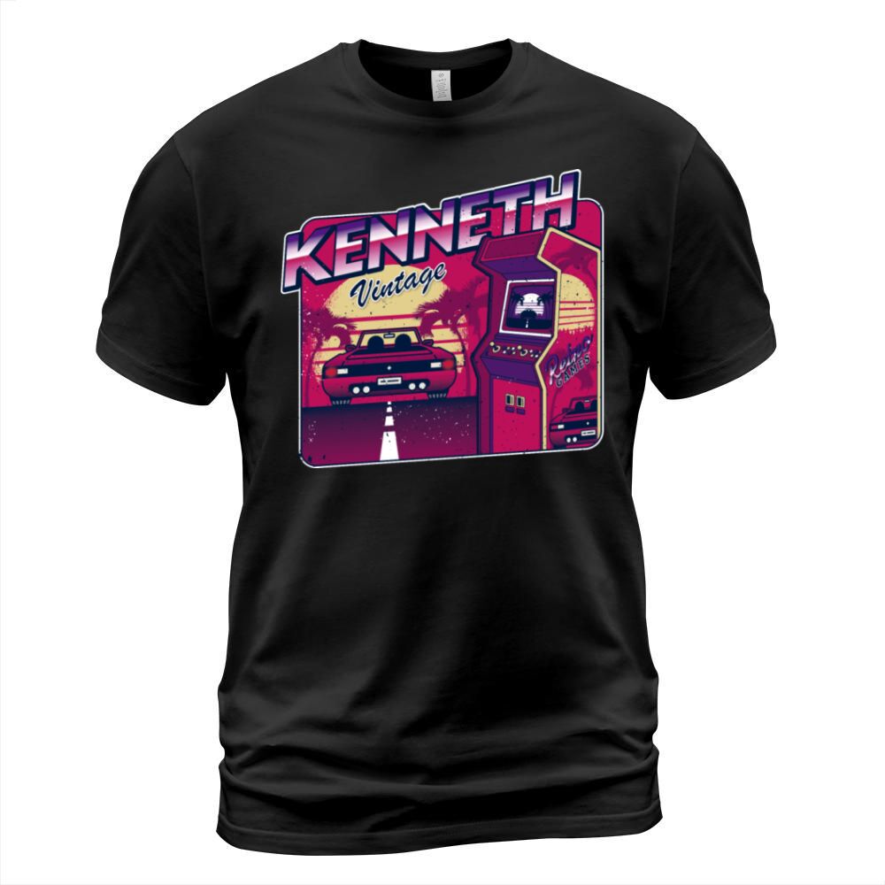 Kenneth - Personalized Vintage Gamer 80s 90s T-Shirt Unisex