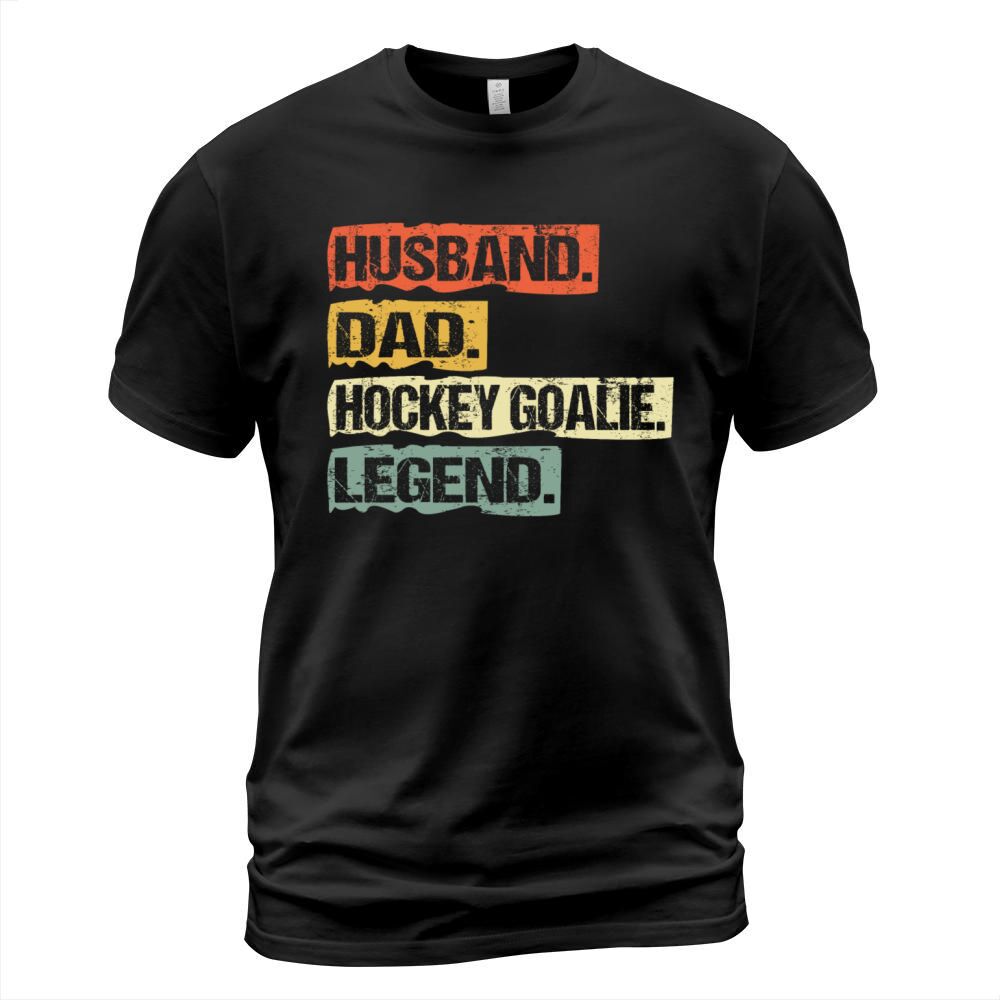 Hockey Goalie Goalkeeper Dad Husband Vintage T-Shirt Unisex