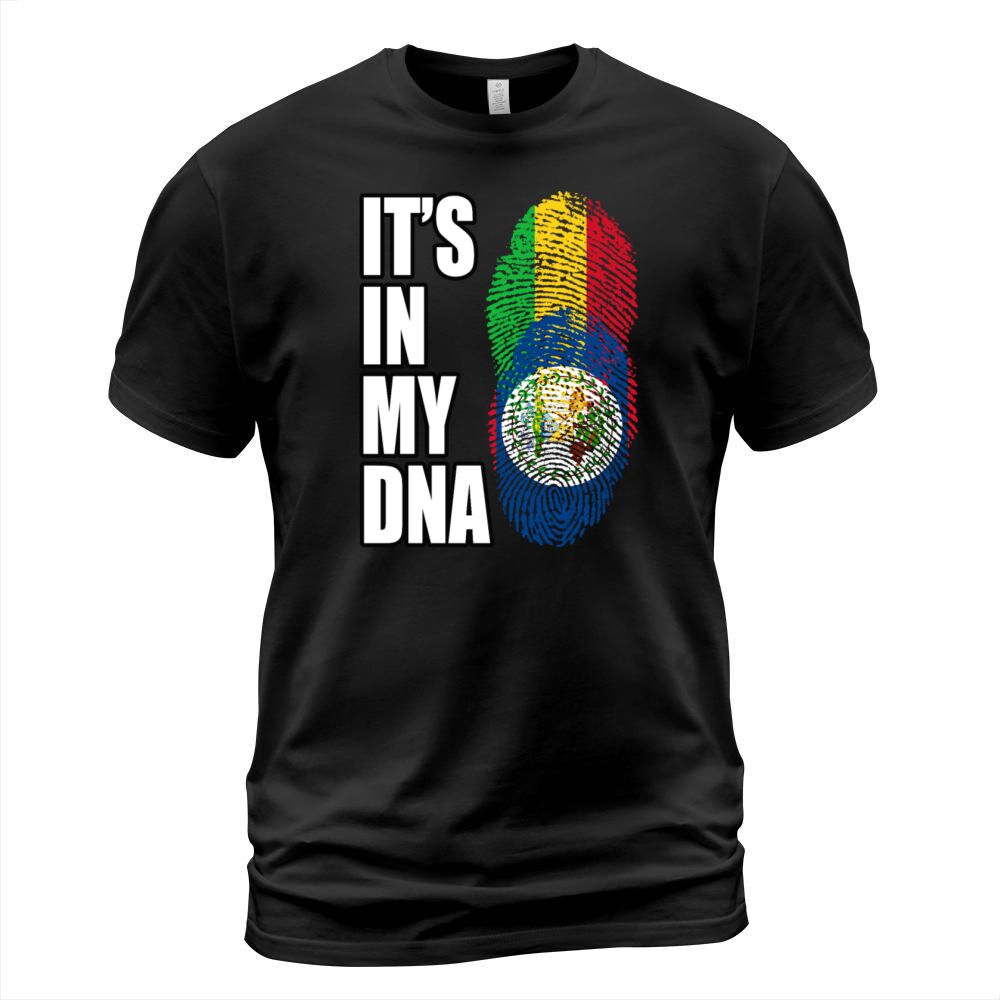 Malian And Belizean Mix Heritage DNA Flag T-Shirt Unisex