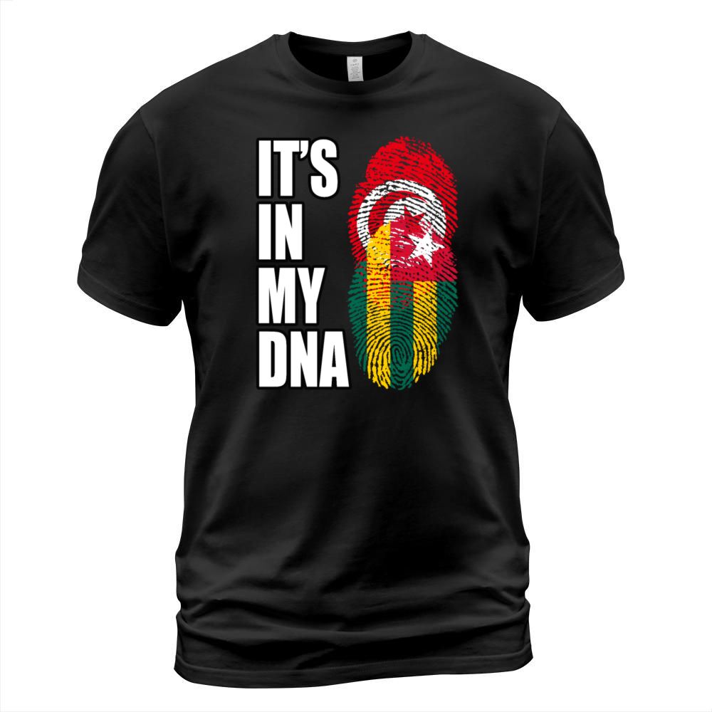Tunisian And Togolese Mix Heritage DNA Flag T-Shirt Unisex