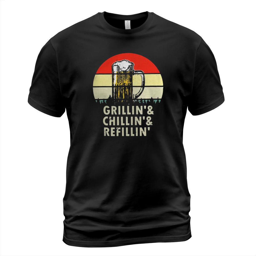 Beer Grillin’ Chillin’ Refilling’ vintage t-shirt T-Shirt Unisex