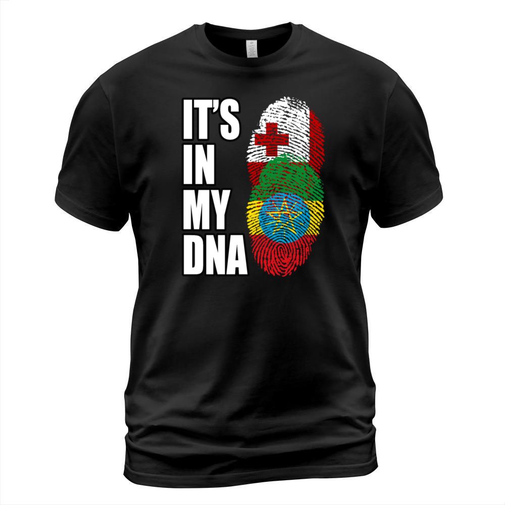 Tongan And Ethiopian Mix Heritage DNA Flag T-Shirt Unisex