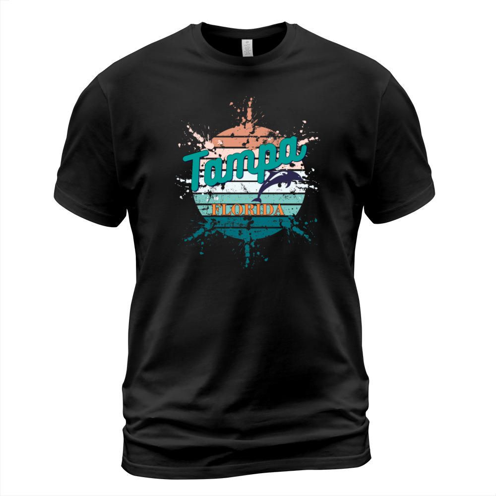 Tampa Florida Retro Vintage Exploding Sunset T-Shirt Unisex