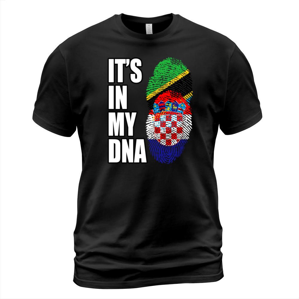 Tanzanian And Croatian Vintage Heritage DNA Flag T-Shirt Unisex