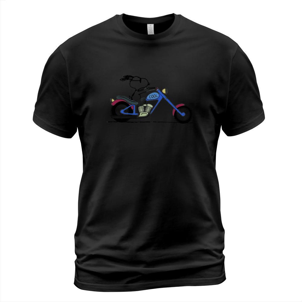 Cool Snoopy riding motorcycle Peanuts T-Shirt Unisex