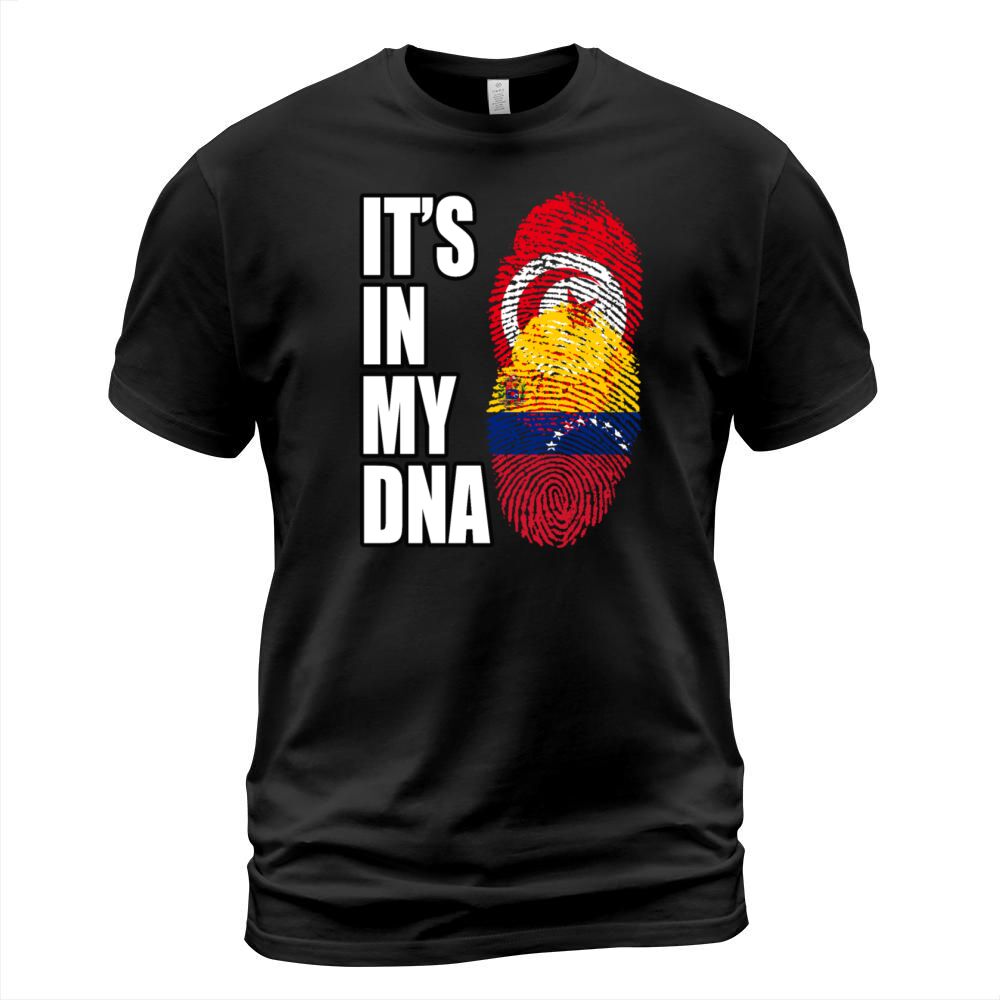 Tunisian And Venezuelan Mix Heritage DNA Flag T-Shirt Unisex