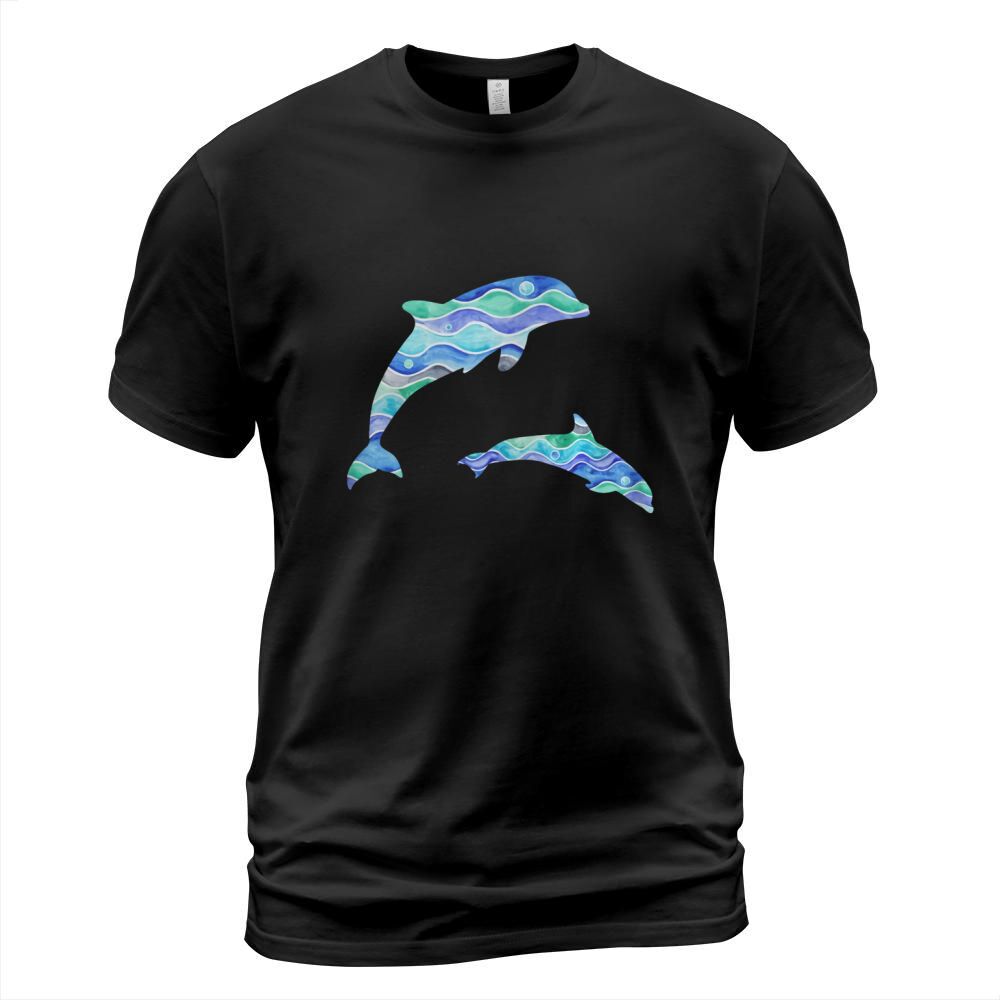 Tag der Erde-natürliches Ozean-Muster - Delphin T-Shirt Unisex