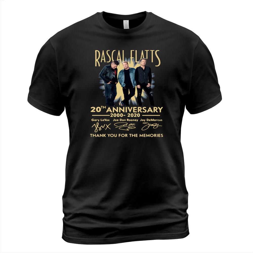 Rascal Flatts Band 20th Anniversary 2000-2020 Signature shirt T-Shirt Unisex