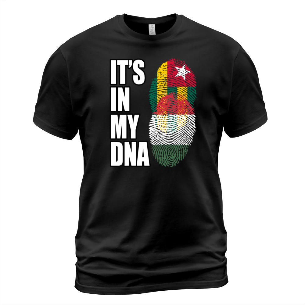 Togolese And Hungarian Mix Heritage DNA Flag T-Shirt Unisex