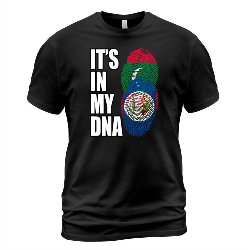 Maldivian And Belizean Mix Heritage DNA Flag T-Shirt Unisex
