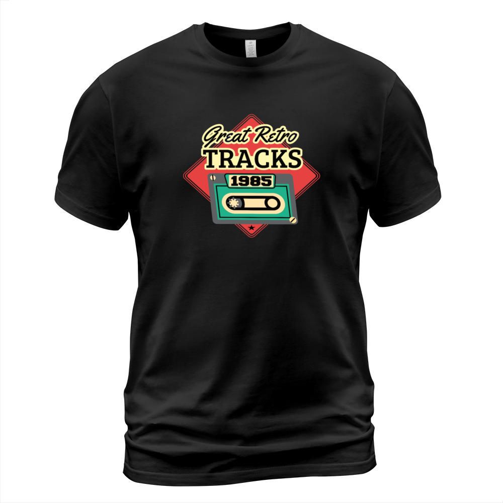 Great Retro Tracks 1985 Cassette Vintage Birthday T-Shirt Unisex