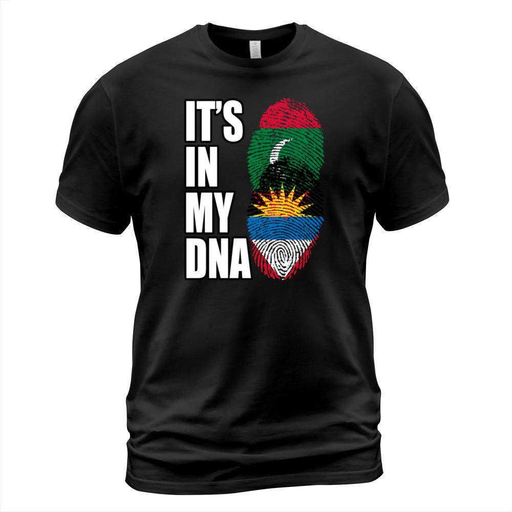Maldivian And Antiguan Mix Heritage DNA Flag T-Shirt Unisex