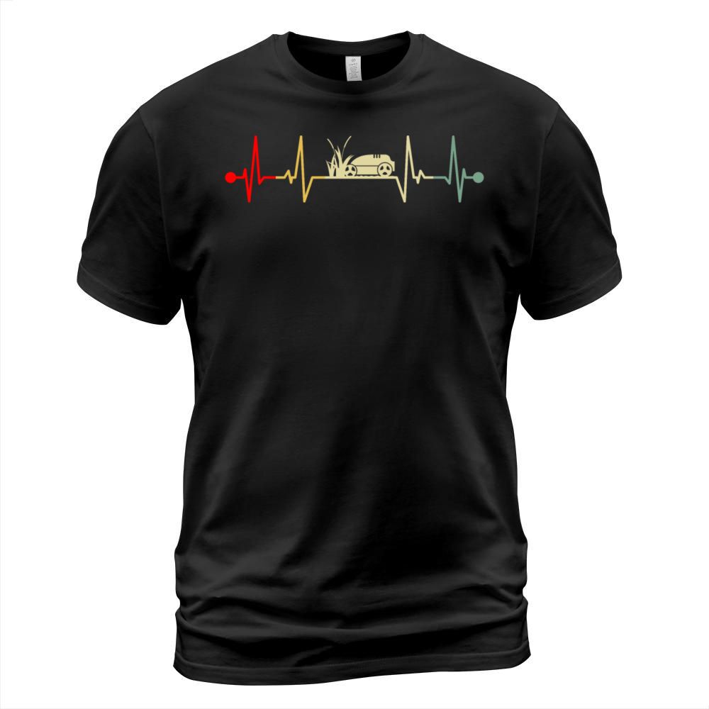Robot Lawn Mower Heartbeat Vintage T-Shirt Unisex